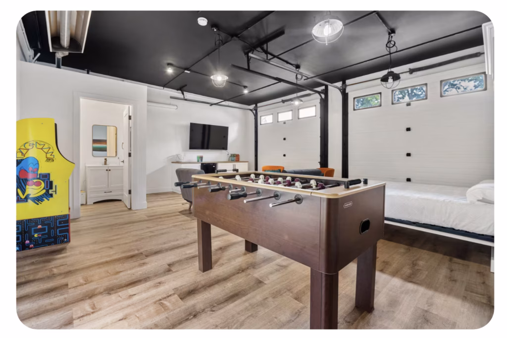 Games room with foosball table at Casa BnB