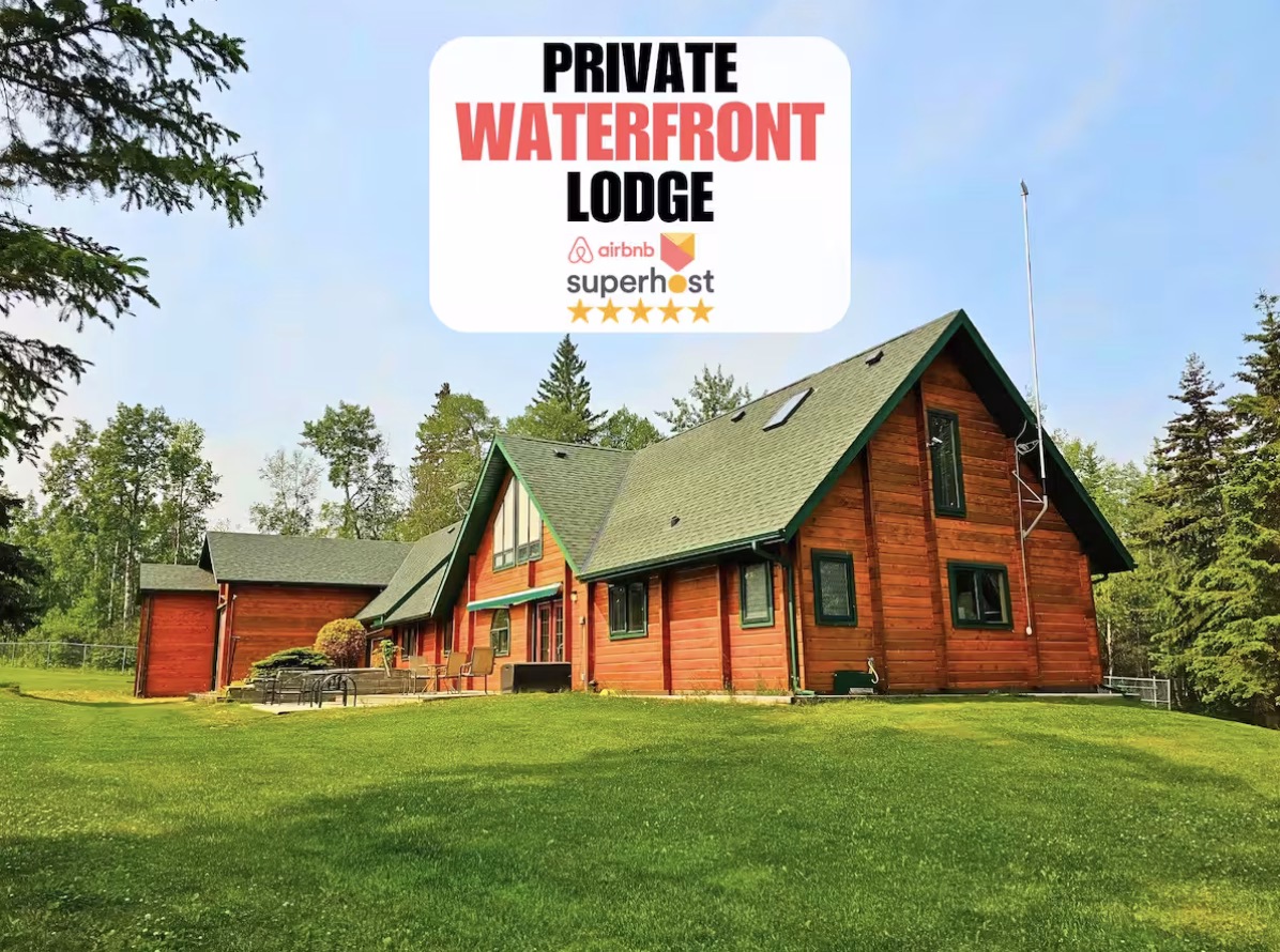Lac Ste. Anne 6-bedroom waterfront log home